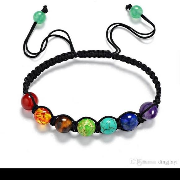 Other - Chakra Bead Bracelet Adjustable Rope